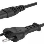 CEE 7/16->IEC 320 C7 EURO (RADIO) POWER CORD 1.8M BLACK LANBERG