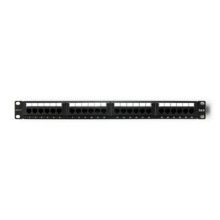 Patch panel 24 porte | Cat 6 UTP | Nero