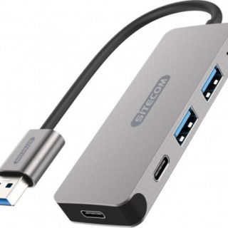 HUB USB 4 PORTE 5000 MBIT/S GRIGIO SITECOM CN-399