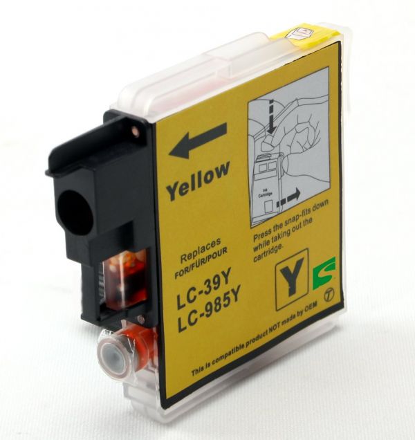 Brother LC980/985/1100Y Cartuccia Compatibile Giallo 19ml