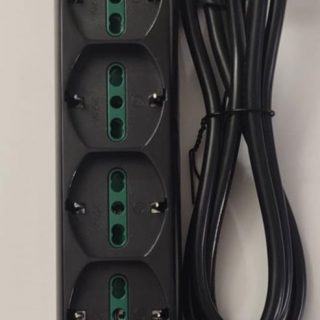 MULTIPRESA 5 POSTI SCHUKO/ITA 16A NERO