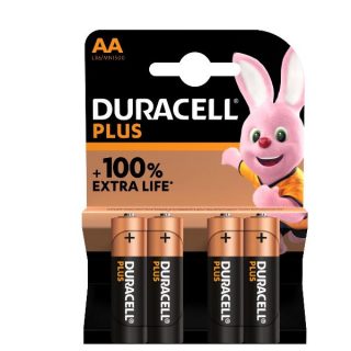 BATTERIE DURACELL PLUS ALCALINE STILO AA
LR6 CONF. 4PZ