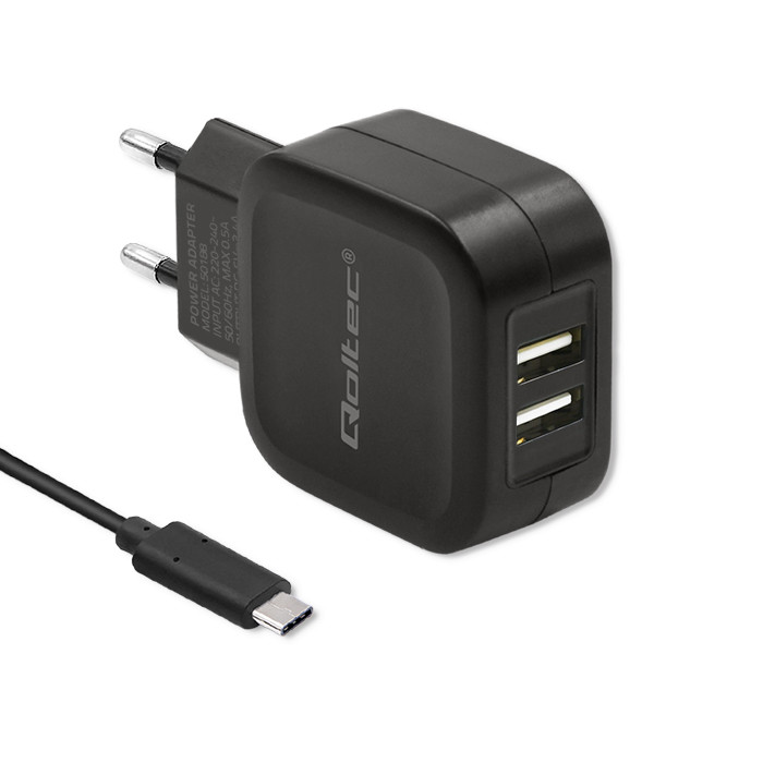 Caricabatterie 17W 5V 3.4A - 2 prese USB