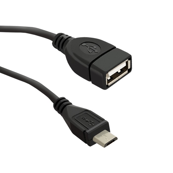 Cavo USB OTG 2.0 A femmina | Micro USB B maschio | 0,2 m