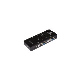 Switch Kvm USB VGA per 4 PC cavi inclusi