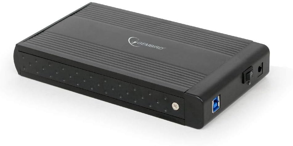 Gembird EE3-U3S-3 Enclosure HDD 3.5" Nero contenitore di unità di archiviazione
