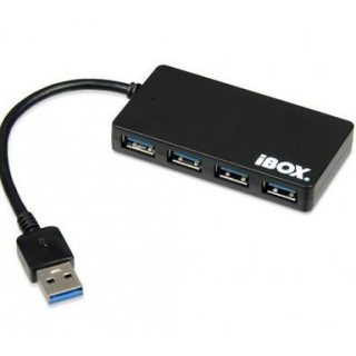 iBOX HUB I-BOX USB 3.0 BLACK 4-PORTS SLIM