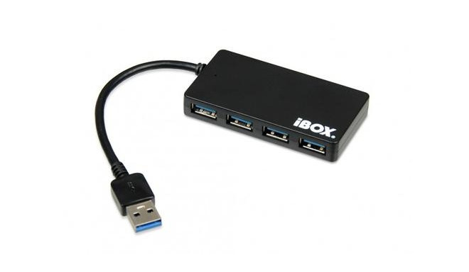 iBOX HUB I-BOX USB 3.0 BLACK 4-PORTS SLIM