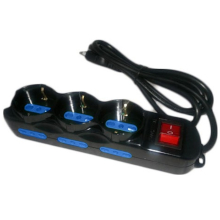 MULTIPRESA 9 POSTI 16A 6 PRESE BIV. + 3
SCHUKO 1.5M NERA