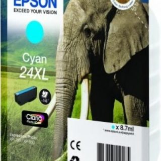 ORIGINAL Epson Cartuccia d'inchiostro ciano C13T24324012 24 XL ~740 Seiten 8,7ml XLa