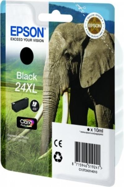 ORIGINAL Epson Cartuccia d'inchiostro nero C13T24314012 24 XL ~500 Seiten 10ml XL