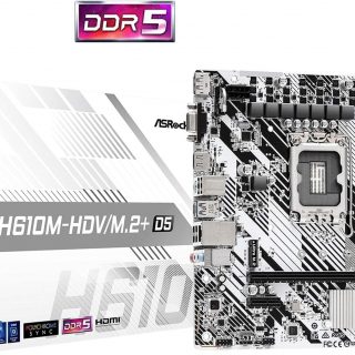 ASROCK Carte Mere H610M-HDV/M.2+ DDR5 (Intel
LGA 1700) Micro ATX