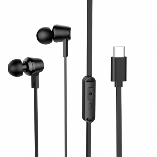 HOCO M86 - AURICOLARI CON MICROFONO IN
EAR CON FILO TYPE-C - NERO