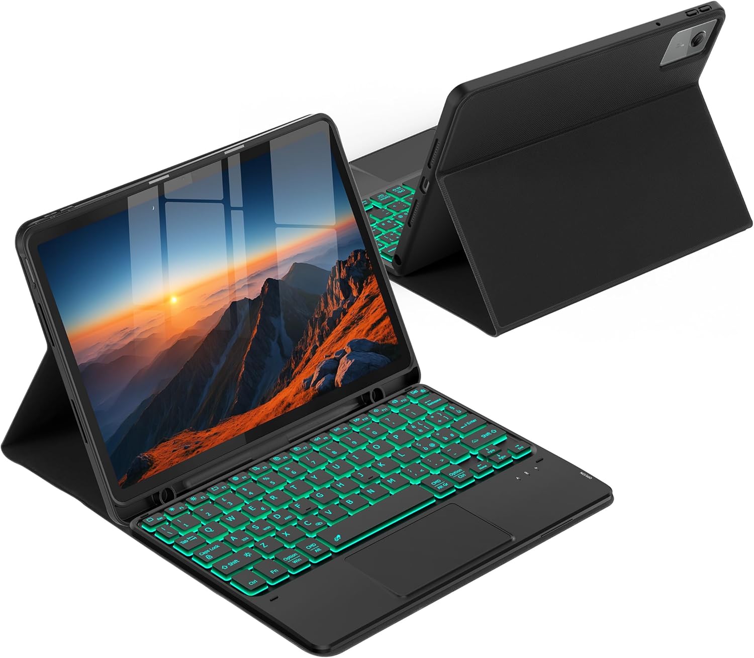 Cover con Tastiera per Lenovo Idea Tab 11
Pollici Tablet 2025 (TB-336ZU TB-336FU) con
Touchpad, Custodia con Portapenne Tastiera Wireless
Staccabile con Illuminazione a 7 Colori, Nero