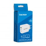 CARICATORE ADATTATORE UNIVERSALE
VULTECH CC-367PDCUGWH 2 PORTE USB TYPE-C
+ 1 PORTA USB PD67 QC 3.0 GAN 67W PPS